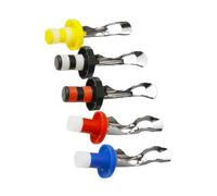 DOITOOL 3 piezas Tapón de Botella de Vino de Silicona Alimentaria Reutilizable y Hermético de Rojo Azul Oscuro y Blanco Sellado Manual para Conservar Bebidas