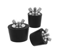 DOITOOL 3 Piezas Tapón del Skimmer Piscina, Tapón de Drenaje del Piso, 25mm 32mm 38mm, Negro, para Tuberías de Piscina y Spas, Invierno, Evita la Congelación, Fácil Instalación