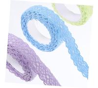 DOITOOL 3 rollos Cinta Adhesiva de Encaje Autoadhesiva para Manualidades DIY Decorativos para Scrapbooking Diseño y Colores Pastel Fácil de Usar y Reposicionar