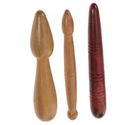 DOITOOL 3 Uds De Madera Rodillo De Masaje Masajeador De Pies Rodillo Fascia Herramienta De Punto De Activación Varita De Masaje Guasha Mini Masajeador De Ojos Dispositivo De