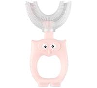 DOITOOL 3 Unids U en Forma de Cepillo de Dientes en Forma de Silicona Cepillo de Dientes Entero de Silicona con Asa de Búho Brocha de Limpieza Oral para Bebé Niño Pequeño (Estilo