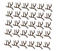 DOITOOL 30 Piezas Colgante de asta encantos de asta cornamenta para encanto de asta antigua dije de animal del bosque brazalete bracelet Decoración joyas de asta de ciervo Collar aleación