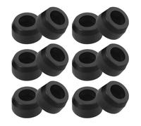 DOITOOL 30 Piezas Patas de Goma Antivibración, Pies de Aislamiento Acústico de Goma Negro Diámetro Interior 15mm y Orificio de Tornillo 6mm para Receptor Estéreo y Caja de Subwoofer