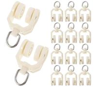 DOITOOL 30 Rodillos para Riel de Cortina Plástico y Metal Poleas Silenciosas y Flexibles para Cortinas Accesorios para Ventanas Oficinas y Dormitorios Guía y Estores
