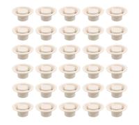 DOITOOL 30 Unidades Tapón de Tubo para Barra de Armario 20mm de Plástico | Armario y Gabinete, Ajuste para Varilla Metálica, Acabado Decorativo Antideslizante, Paquete