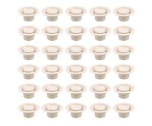 DOITOOL 30 Unidades Tapón de Tubo para Barra de Armario 20mm de Plástico | Armario y Gabinete, Ajuste para Varilla Metálica, Acabado Decorativo Antideslizante, Paquete
