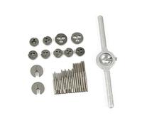 DOITOOL 31piezas Matrices Redondas Métricas Cortador De Roscas Llave De Troquel Redonda Para Metal y Plástico Mango De Llave De Tubo