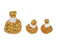 DOITOOL 3pcs Thai Body Herbal Ball Spa Masaje Herbario Compress Ball Caliente Terapia Herramienta para Cuerpo Relajante Aroma Relajante Productos Naturales Amarillo