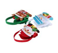 DOITOOL 3piezas Bolsas de Obsequio para Navidad de Reutilizables Bolsas para Dulces con Forma de Papá Noel Muñeco Alce para Empaquetar Dulces y Galletas Navideñas Fiestas de Navidad
