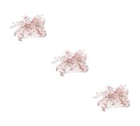 DOITOOL 3piezas Elegante Peine De Flores Para Novia Cristales Accesorios De Boda Para Mujeres Adorno De Cabello Chic Para Ceremonias