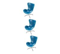 DOITOOL 3piezas Mini Silla para Adorable Asiento De Erizo Plástico Azul Juguete y Mueble para Jaulas De Hámster y Fotografía De Animales