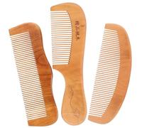 DOITOOL 3piezas Peine De Madera De Natural De Peine Antiestático Masaje Diseño Para y