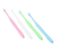 DOITOOL 4 cepillos de dientes ortodónticos Tuft cepillo de dientes pequeño suave cónico V Trim cepillo único compacto interdental interespacial (varios colores)