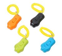 DOITOOL 4 Clickers para Entrenamiento de Perros y Gatos con Pulsera Ajustable, Clicker para Adiestramiento Canino, Abs Seguro, Colores Variados (Azul, Negro, Verde, Naranja) para Uso