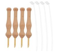 DOITOOL 4 juegos de agujas de bordar para hacer telas y alfombras - Máquina de coser portátil - Bolígrafo con mango de madera