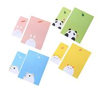 DOITOOL 4 Kit de Papelería con Sobres Carta Decorativas Set de Frescos Conejo Rosa Ratón Polar Panda Papel para Escribir y Sobres Compactos para Eventos y Diario
