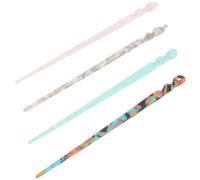 DOITOOL 4 Palillos Chinos Vintage Pelo de Mujer, Acrílico Elegante y Delicado, Accesorios Cabello sin Daño para Uso Diario y Ocasiones Obsequios