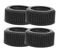 DOITOOL 4 Piezas Alfombrilla para Lavadora Mini Lavadora Portatil Control Deslizante Limpiador Rueda Giratoria Portátil Secador De Pies Jaula Topes De Puerta Percha El Plastico Black