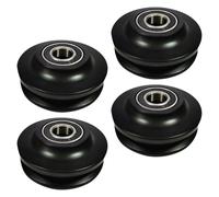 DOITOOL 4 Piezas Barn Door Wheels Only U-groove Sliding Door Roller Guide Heavy Duty Replacement For Furniture Closet Gate Hardware