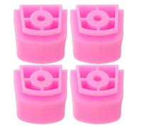 DOITOOL 4 Piezas Bloque de Freno para Patines de Ruedas, Tope de Goma Rosa, Compatible Roller Skating Shoes E Inline Skates, Adultos, Patinaje Nocturno y Exterior