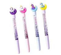 DOITOOL 4 Piezas Bolígrafos de Gel Cartoon Diseño de Unicornio Bolígrafos Firmados para Estudiantes y Oficina Diversión y la Escritura de
