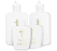 DOITOOL 4 Piezas Botellas Pequeñas de Agua Consagrada para Iglesia de Botellas Plásticas Rellenable Portátiles y Reutilizables para Uso Católico