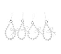 DOITOOL 4 Piezas Cadena para Teléfono con Forma de Lazo de Perla Artificial Cordón Cuentas para Teléfono Pulsera Decorativa Tableta Bolso Monedero