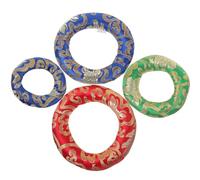 DOITOOL 4 Piezas Cojín para Cuenco Tibetano de Algodón Forma de Anillo para Meditación y Yoga, Soporte Duradero que Calma y Sostiene Cuencos Cantores Color Aleatorio