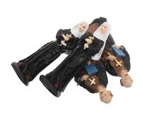 DOITOOL 4 Piezas Conjunto de Figuras Religiosas de Resina Decoración para Iglesia y Hogar Miniaturas de Monja y Sacerdote para Mesa de Arena Terapéutica Adornos Resistentes y Coloridos
