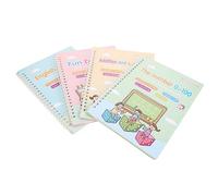 DOITOOL 4 Piezas Cuaderno Reutilizable de Caligrafía para Libro de Escritura con Ranuras para Práctica de Inglés Herramienta de Dibujo para Entrenamiento Preescolar