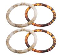 DOITOOL 4 Piezas D-shaped Circular Handbag Handles For Crochet Bags Resin Acrylic Purse Replacement For Handmade Beach Tote DIY Bag Making Supplies