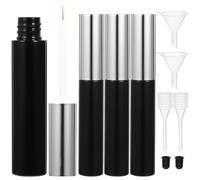 DOITOOL 4 Piezas Juego de Tubos con 4 Embudos y 4 Pipetas de Plástico de 10ml de Delineador de Ojos Vacíos Adecuado para Maquillaje y Viajes Fáciles de Usar
