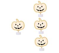 DOITOOL 4 Piezas Letrero Neón Calabaza LED Halloween Lámpara Nocturna Decorativa Interior para Fiesta Temática