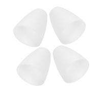 DOITOOL 4 Piezas Pantallas De Lámpara Plana De Plástico Para Portalámparas E14 4.52X3.93 Pulgadas Diseño Blanco Simple Para Lámparas De Techo Sala Y Dormitorio