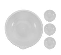 DOITOOL 4 Piezas Platos de Evaporación de Porcelana, Tazón de Laboratorio Científico, Cerámica de Color Claro, 100ml, Redondo, con Boquilla, para Experimentos Químicos y Procesamiento