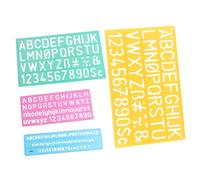 DOITOOL 4 Piezas Regla de Plantilla de Letras Plantillas de Letras minúsculas Plantillas para gobernante Plantilla de Dibujo Infantil Plantillas de alfabetos pequeños Color Aleatorio