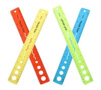 DOITOOL 4 Piezas Regla Flexible Portátil de 30cm, Plástico Transparente para Dibujo