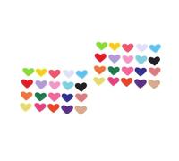 DOITOOL 40 piezas Parches Bordados Termoadhesivos Forma Corazón Colores Mezclados Pegatinas DIY para Ropa Mochilas y Bolsos Decorativas para Planchar Color Aleatorio Color Aleatorio