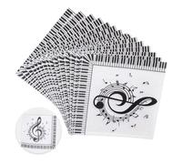 DOITOOL 40 Servilletas de Papel Forma de Nota Musical Cuadradas para Fiestas Temáticas, Uso Versátil y Material Resistente Adecuado para Amantes Música
