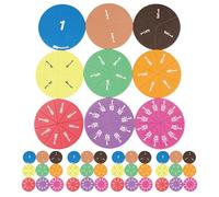 DOITOOL 45 piezas de materiales didácticos: Círculos de fracciones Montessori - Materiales didácticos para niños - Recursos educativos y para el hogar y la escuela