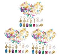 DOITOOL 450 Piezas anillo de pelo rastas accesorios para trenzas cuentas de tubo de pelo encantos de pelo trenzado encantos de trenza accesorios para el cabello para trenzas