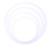 DOITOOL 4pcs Drum Mute Rings, Snare Drum Kit, White PC Film, 12/13/14/16