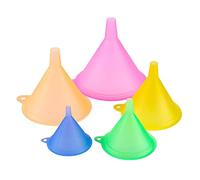 DOITOOL 5 Embudos Pequeños de Plástico para Líquidos, Mini Embudos de Cocina para Llenar Botellas, Coloridos y Portátiles, Accesorios Prácticos para Uso Doméstico en Cocina