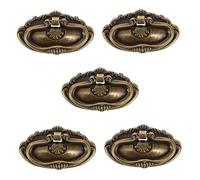 DOITOOL 5 Juegos Manija Del Cajón Del Cajón Perilla De Anillo De Caída Tirador De Mango De Bronce Tiradores Para Cajones De Cómoda Del Armario Hardware Aleación De Zinc Rural