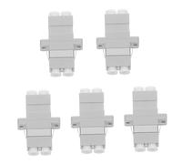DOITOOL 5 Piezas Adaptador de Fibra LC Dúplex con Diseño de Brida Gris Acoplador para Conexiones Estables Centros de Datos y Redes de Comunicación Compatible con Conectores Simplex Fácil