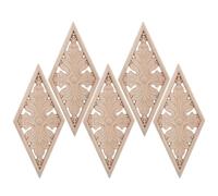 DOITOOL 5 Piezas Apliques de Madera Tallada en Forma de Rombo para Decoración de Muebles y Puertas, Resistentes a Deformaciones Fácil Instalación en Hogar y Oficina