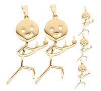 DOITOOL 5 Piezas Colgantes Inoxidable Forma de Doodle para Pulsera y Collar Accesorios Diy
