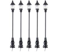 DOITOOL 5 Piezas Mini Luces Led Para Maquetas 1:87 - Modelo De LáMpara Farol Negro Luz Clara - Adorno Paisaje DecoracióN En Miniatura - DiseñO De Mesa De Arena Tren Ferrocarril JardíN Bricolaje
