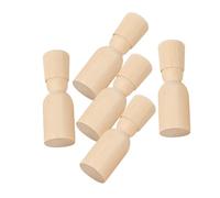 DOITOOL 5 piezas Muñecas de Madera Natural sin Terminar para DIY Figuras Peg para Pintar y Decorar Cuerpos de Muñecos Resistentes para Manualidades Infantiles y Adornos Hogareños