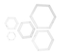 DOITOOL 5 piezas Plantillas Hexágono Acolchado Acrílico Resistente Regla Patchwork para Costura DIY Precisa Guía para Cortar y Coser Proyectos de Quilt